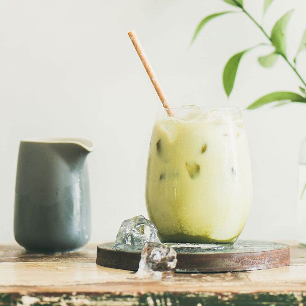 Iced Matcha Coconut Cream Latte