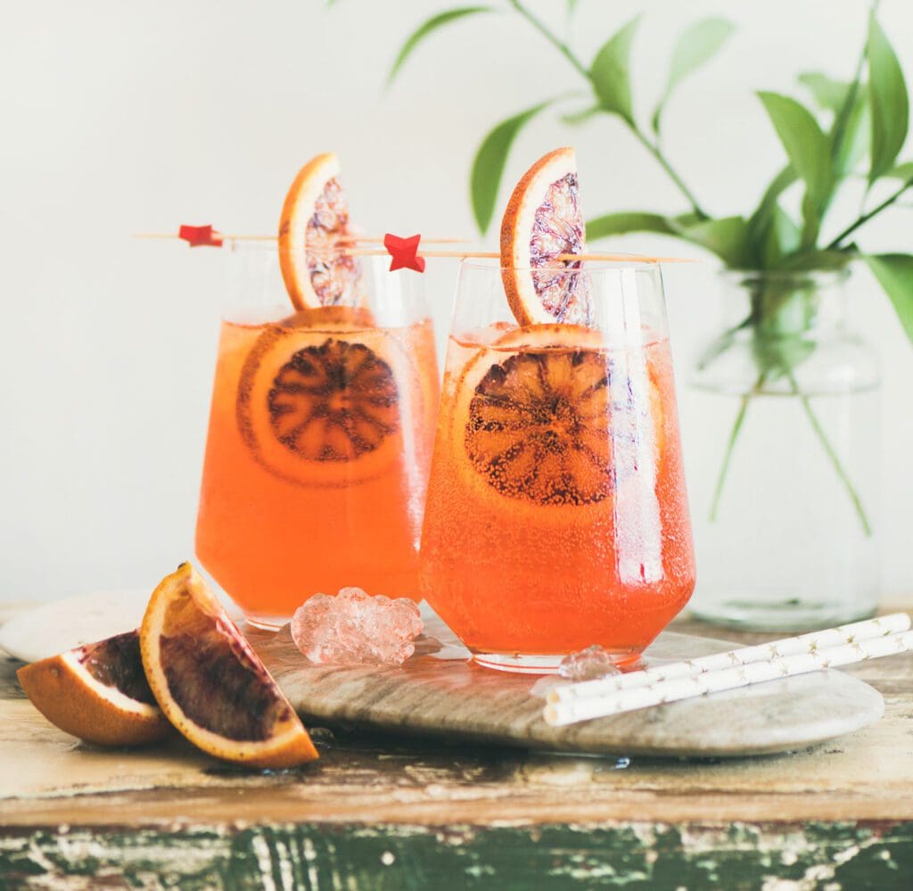 Sparkling Blood Orange Mocktail